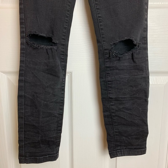 🔥Garage Distressed  Short MidRise Skinny Jeans 01 - Picture 4 of 10